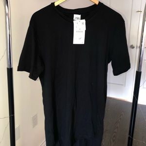ZARA Black T-Shirt Dress
